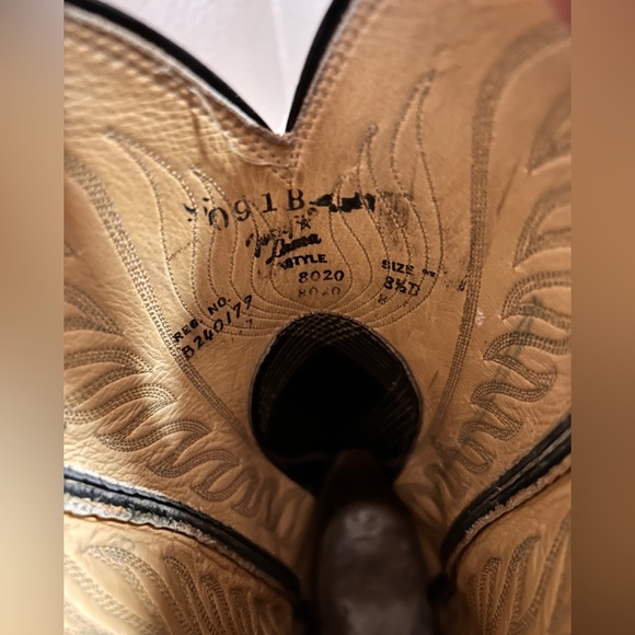 Tony Lama Men’s 8.5 Black Boots Like New - Picture 2 of 5